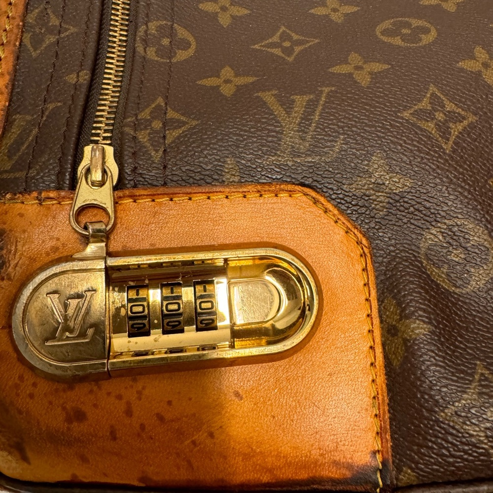 Louis Vuitton Paris Vintage Monogram Coated Leather Trim Soft Side Suitcase - Picture 11 of 14